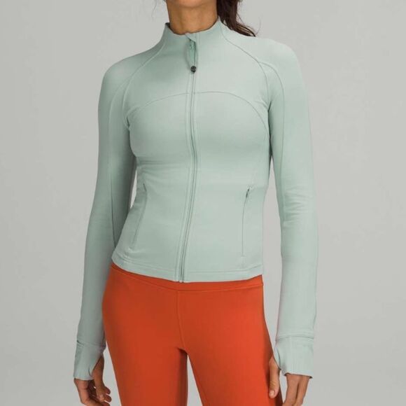 Lululemon Nulu Cropped Define Jacket‎ in Silver Blue Sz 14 NWT - Picture 1 of 8